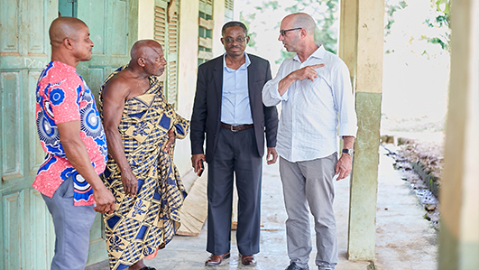 Professor Roberts Jefferey Chaskin Visit in Ghana