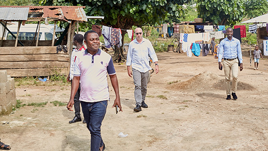 Professor Roberts Jefferey Chaskin Visit in Ghana